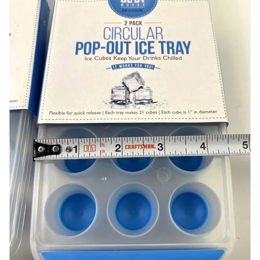 4 Silicone Easy Push Pop Out Mini Ice Cube Tray With Flexible Silicone Bottom